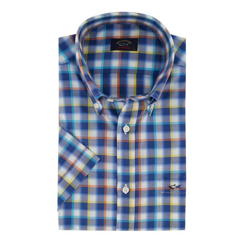 PAUL & SHARK Short Sleeve Check Shirt MULTI - Henry BucksShirts05SS213287 - MULTI - 38/S