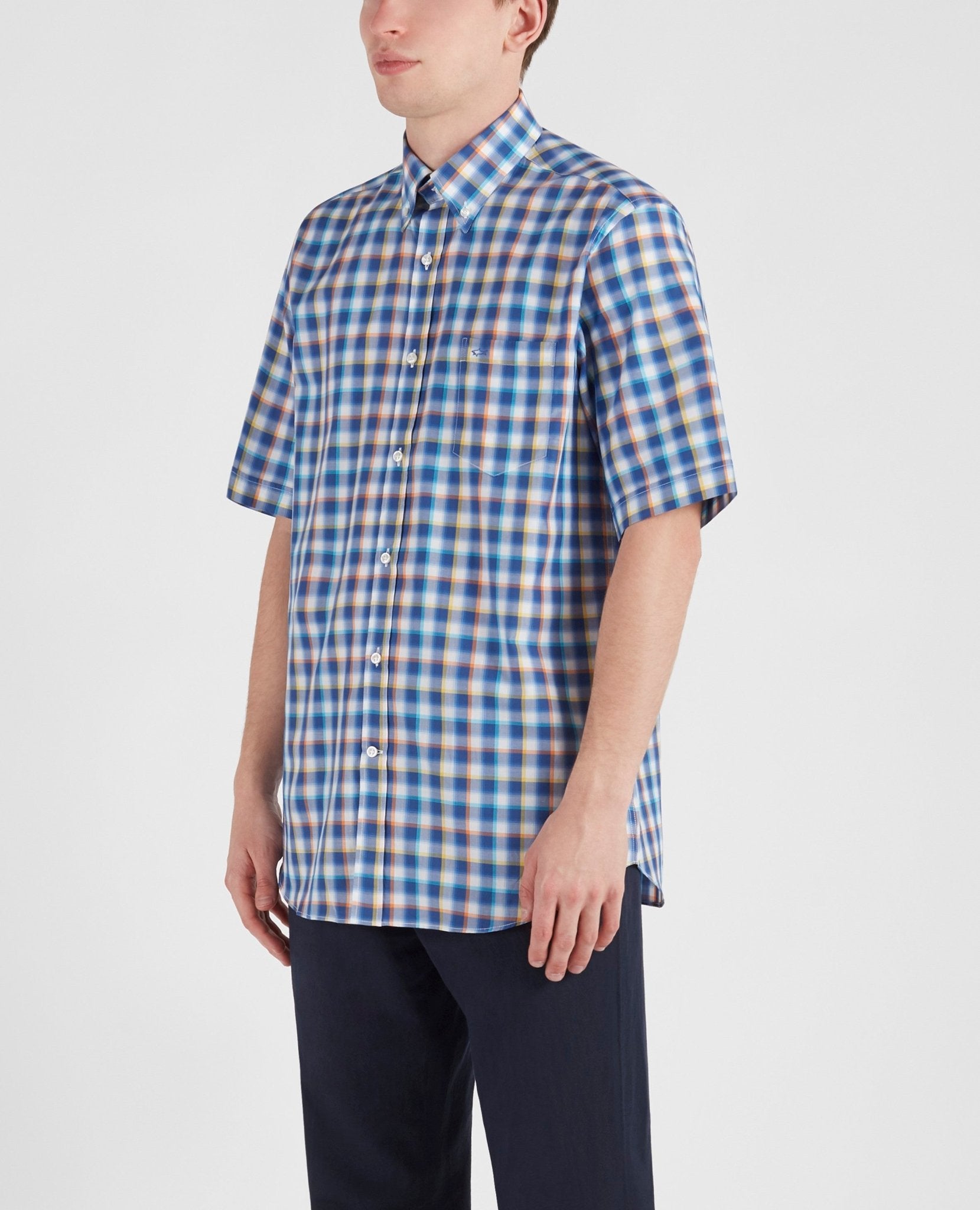 PAUL & SHARK Short Sleeve Check Shirt MULTI - Henry BucksShirts05SS213287 - MULTI - 38/S