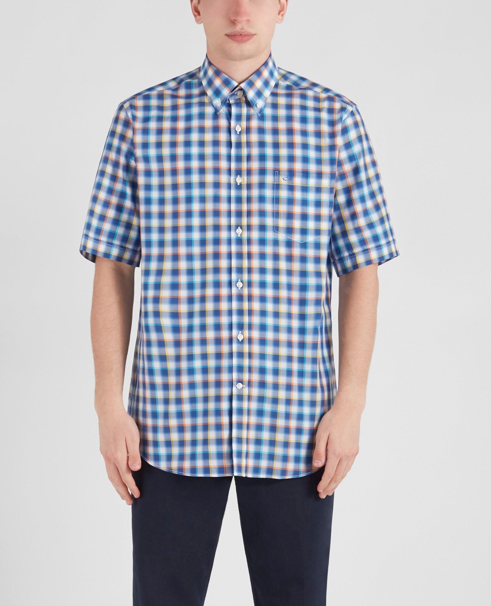 PAUL & SHARK Short Sleeve Check Shirt MULTI - Henry BucksShirts05SS213287 - MULTI - 38/S