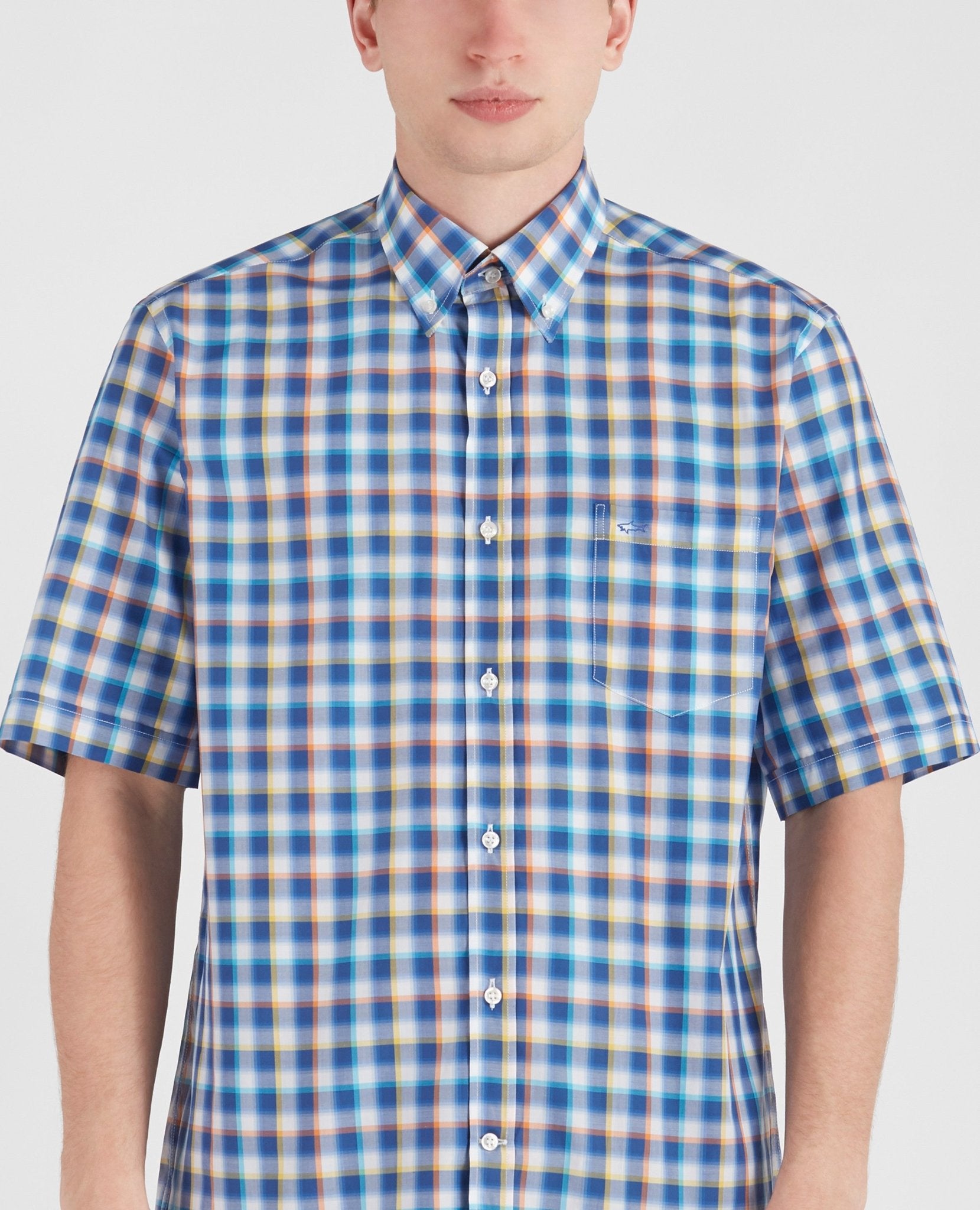 PAUL & SHARK Short Sleeve Check Shirt MULTI - Henry BucksShirts05SS213287 - MULTI - 38/S