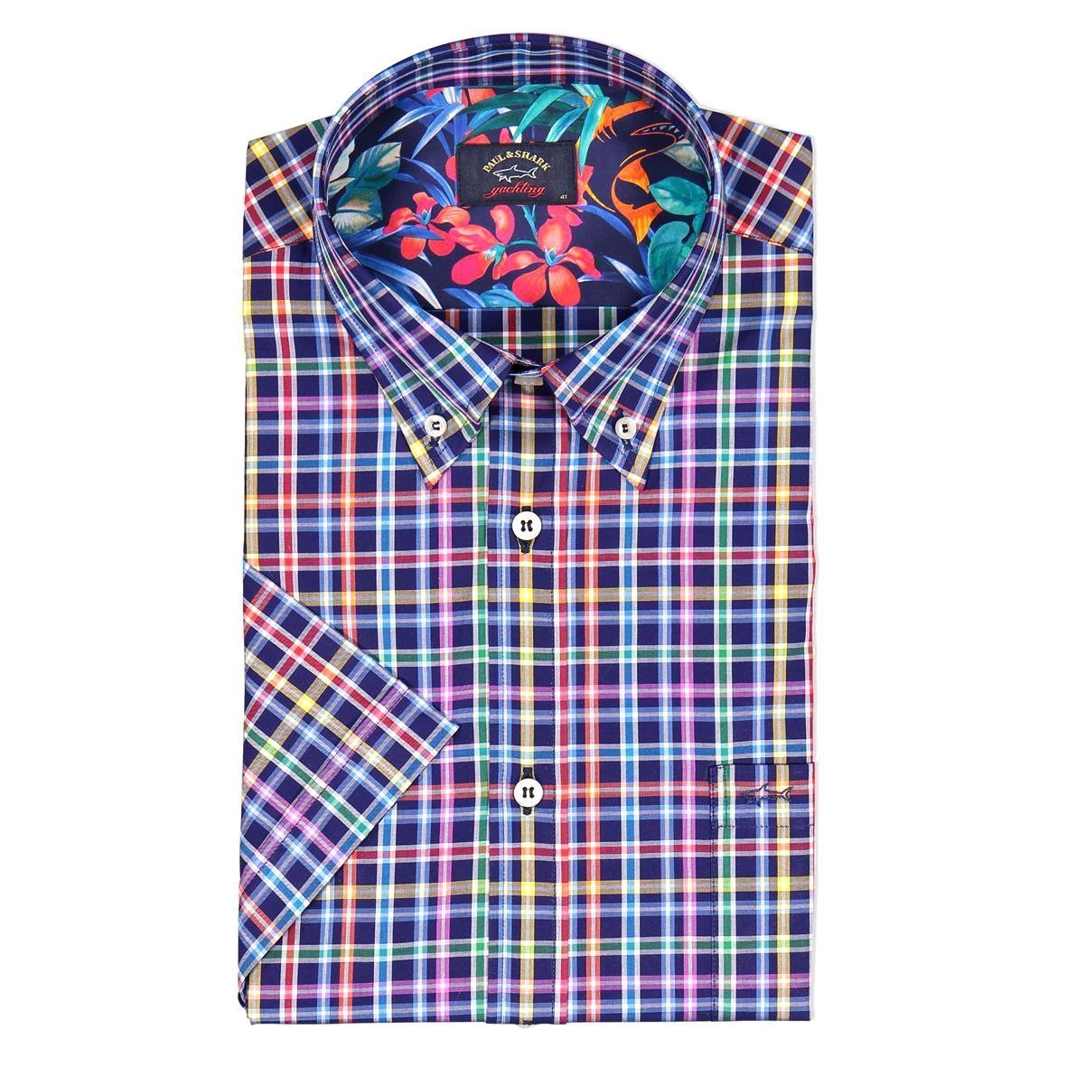 PAUL & SHARK Short Sleeve Check Shirt - Henry BucksShirts38SS2003 - MLTI - 38/S