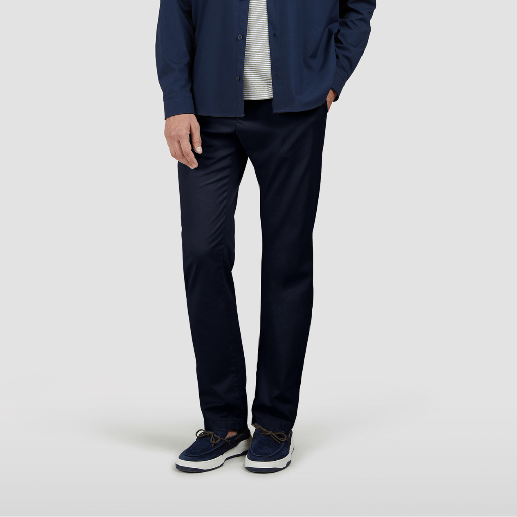 PAUL & SHARK Silk Cotton Stretch Chino NAVY REG - Henry Bucks