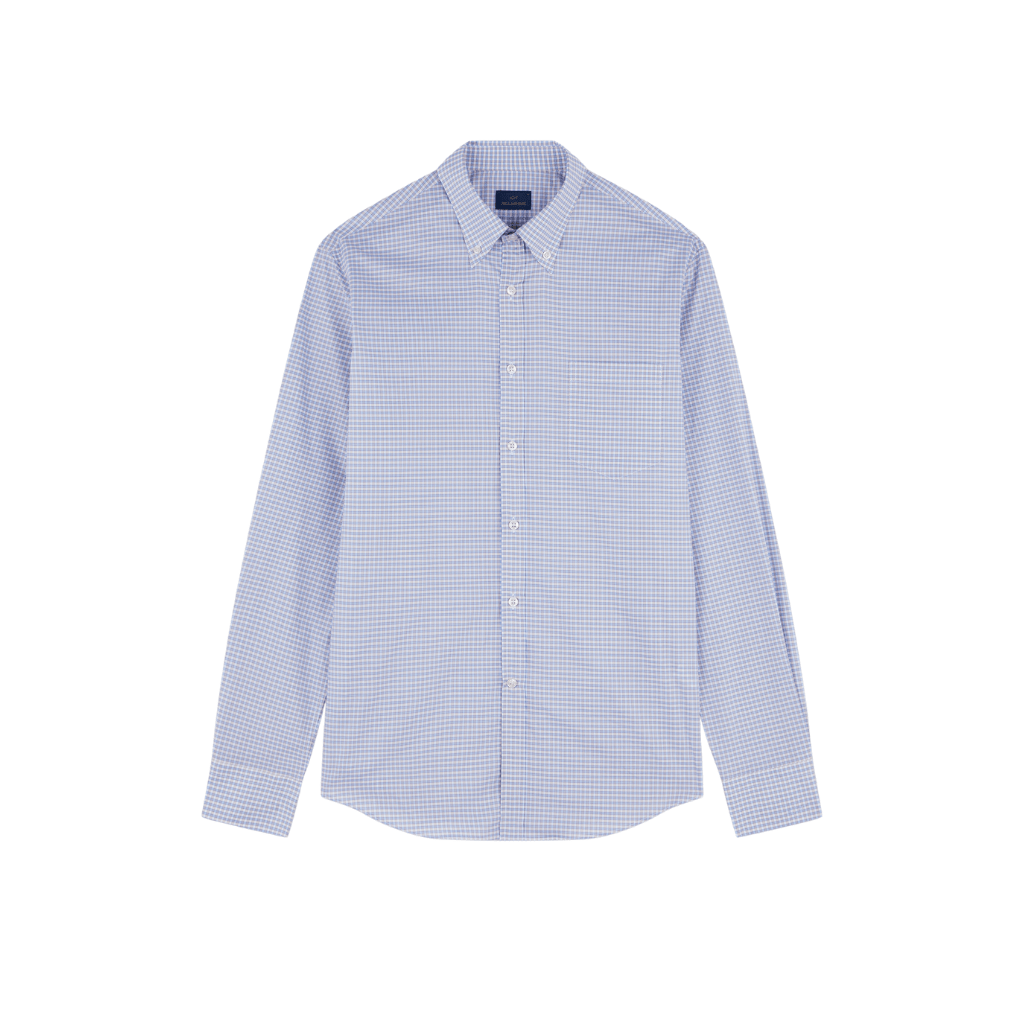 PAUL & SHARK Summer Cotton Button Down Shirt BLUE/ORANGE - Henry Bucks