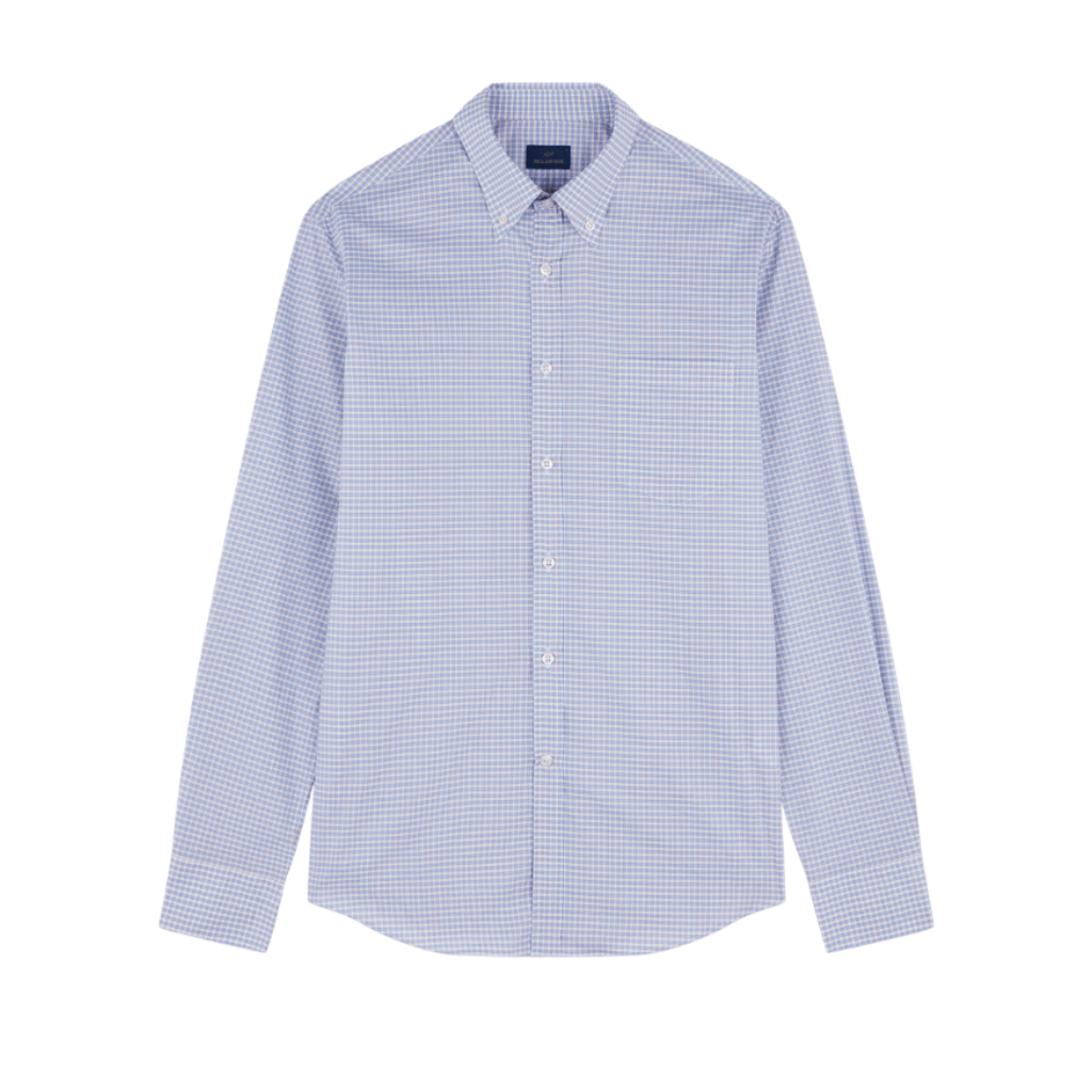 PAUL & SHARK Summer Cotton Button Down Shirt BLUE/ORANGE - Henry Bucks