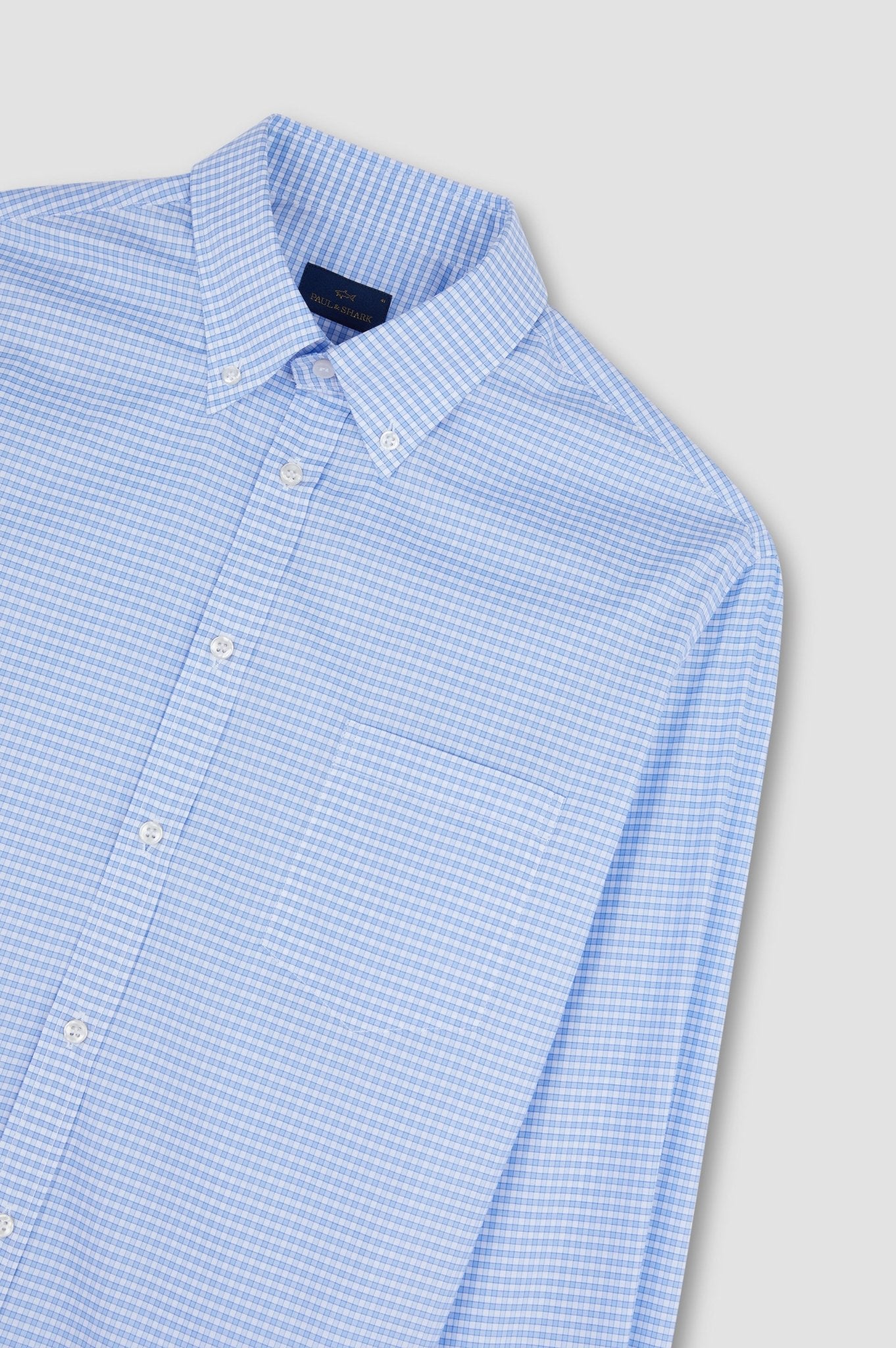 PAUL & SHARK Summer Cotton Button Down Shirt BLUE - Henry Bucks