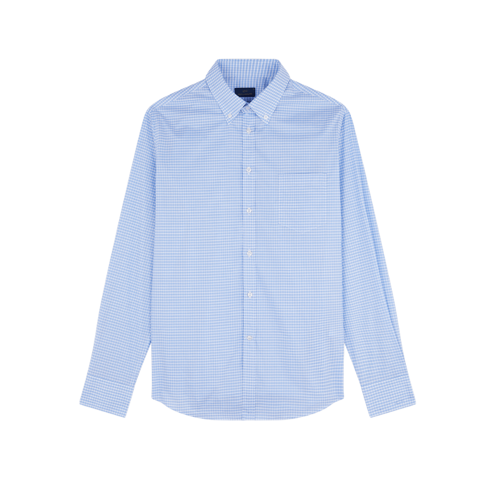 PAUL & SHARK Summer Cotton Button Down Shirt BLUE - Henry Bucks