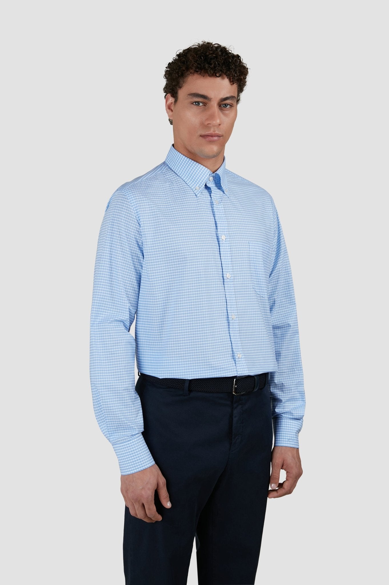 PAUL & SHARK Summer Cotton Button Down Shirt BLUE - Henry Bucks