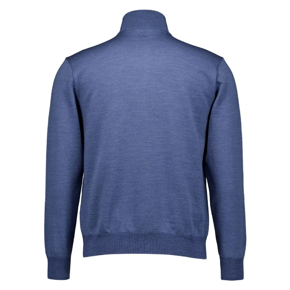 PAUL & SHARK Summer Wool ZIP Sweater BLUE - Henry Bucks