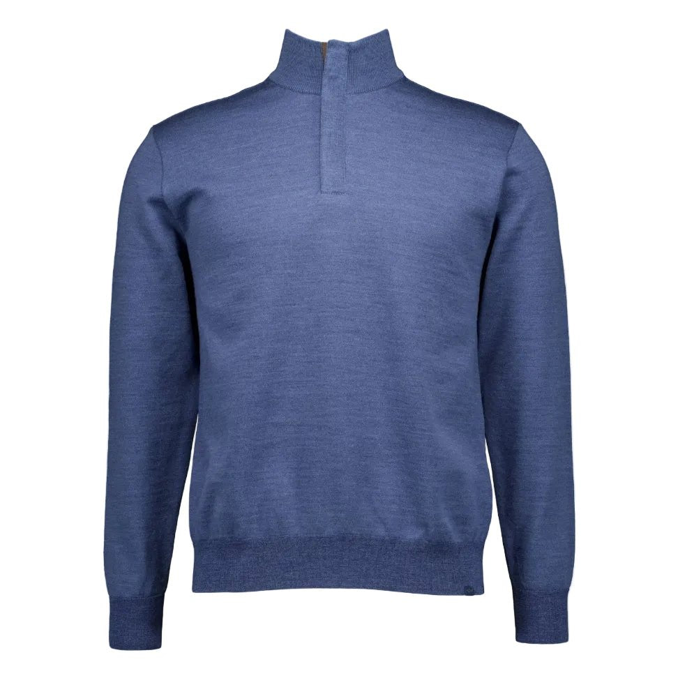 PAUL & SHARK Summer Wool ZIP Sweater BLUE - Henry Bucks