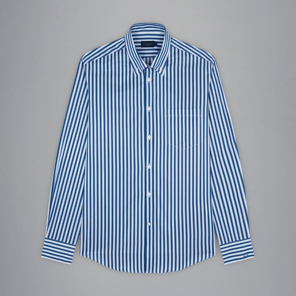 PAUL & SHARK Supima Cotton Shirt BLUE STRIPE - Henry Bucks