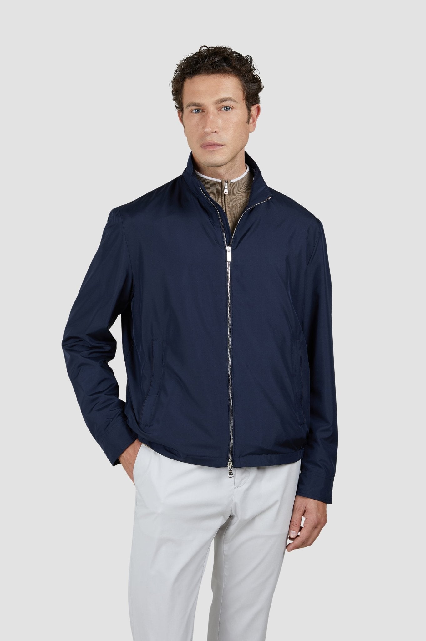 PAUL & SHARK Typhoon Silk Button Jacket NAVY - Henry Bucks