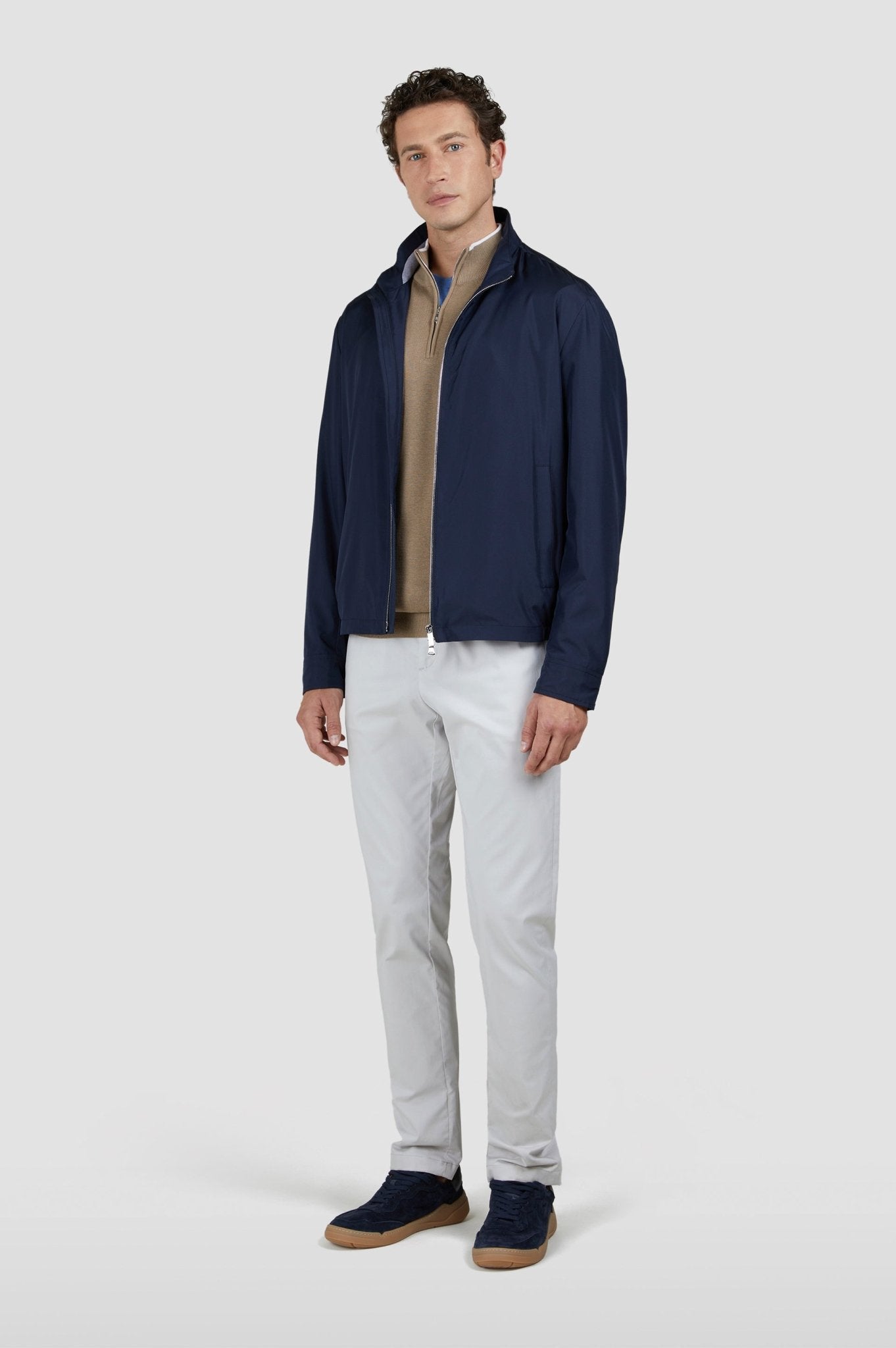 PAUL & SHARK Typhoon Silk Button Jacket NAVY - Henry Bucks