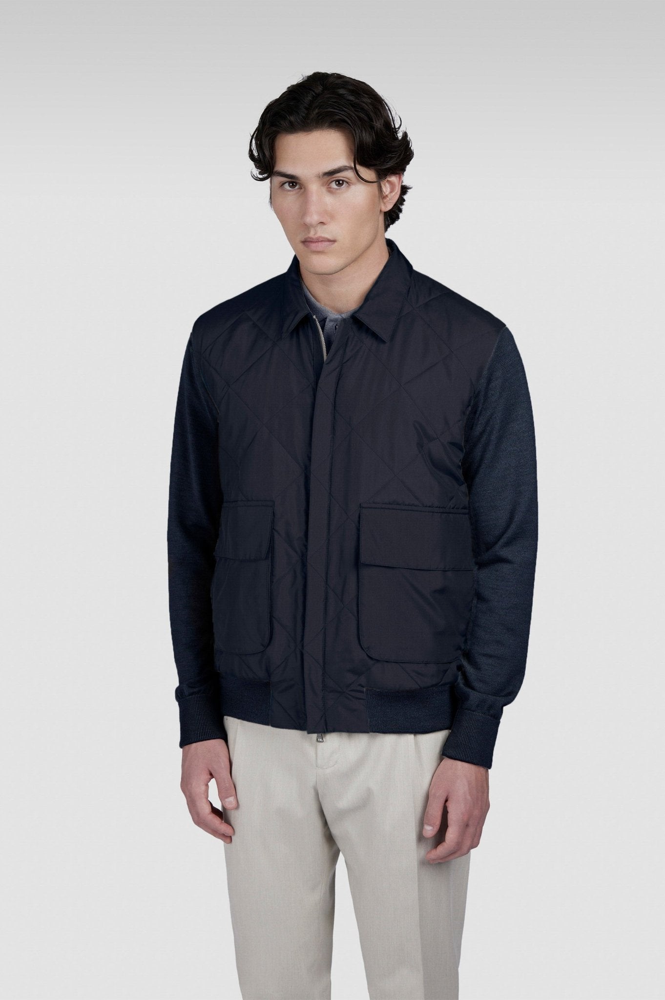 PAUL & SHARK Typhoon® Silk Wool Hybrid Jacket NAVY - Henry Bucks
