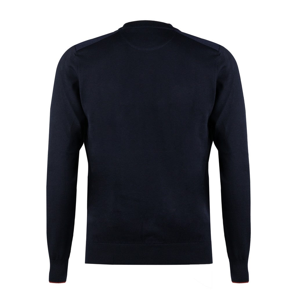 PAUL & SHARK Wool Silk Crewneck Long Sleeve Knit NAVY - Henry Bucks