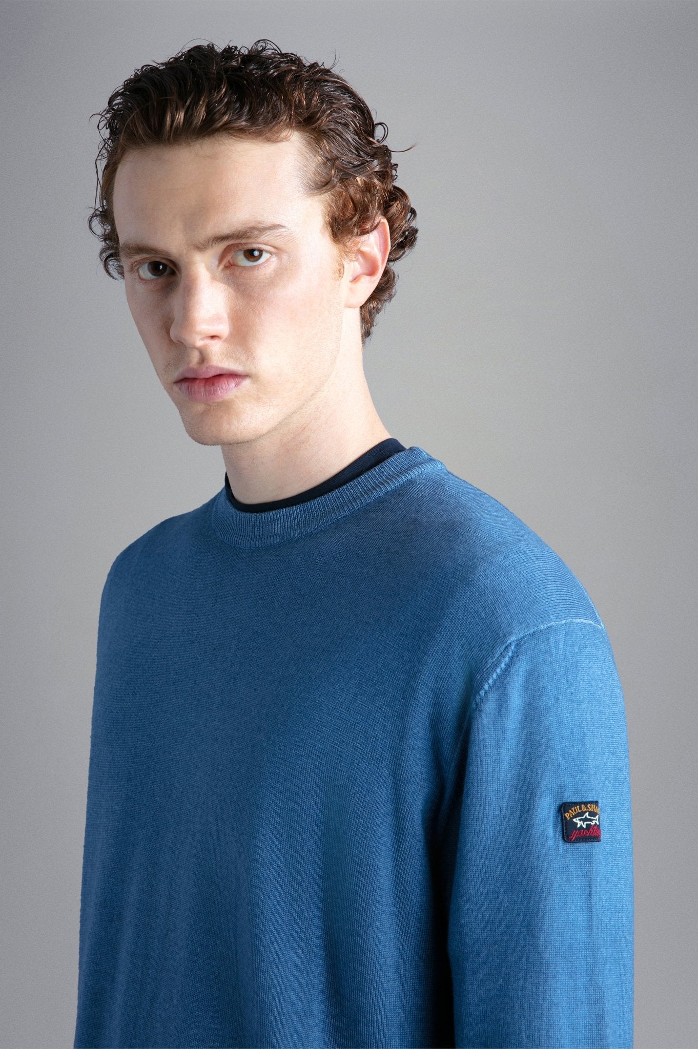 PAUL&SHARK Extra Fine Merino Crewknit BLUE - Henry BucksKnitwear46AW240025 - BLUE - M