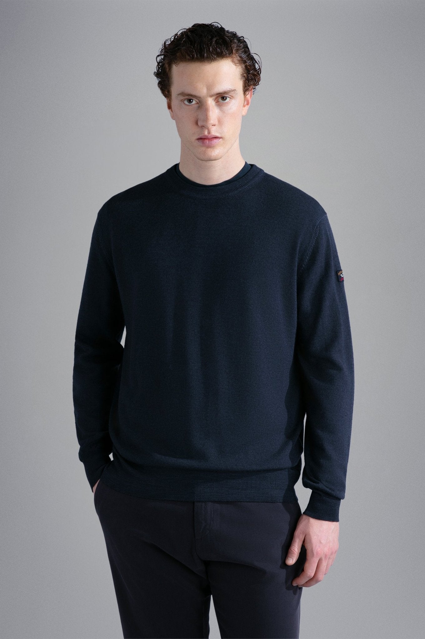 PAUL&SHARK Extra Fine Merino Crewknit NAVY - Henry BucksKnitwear46AW240025 - NAVY - M