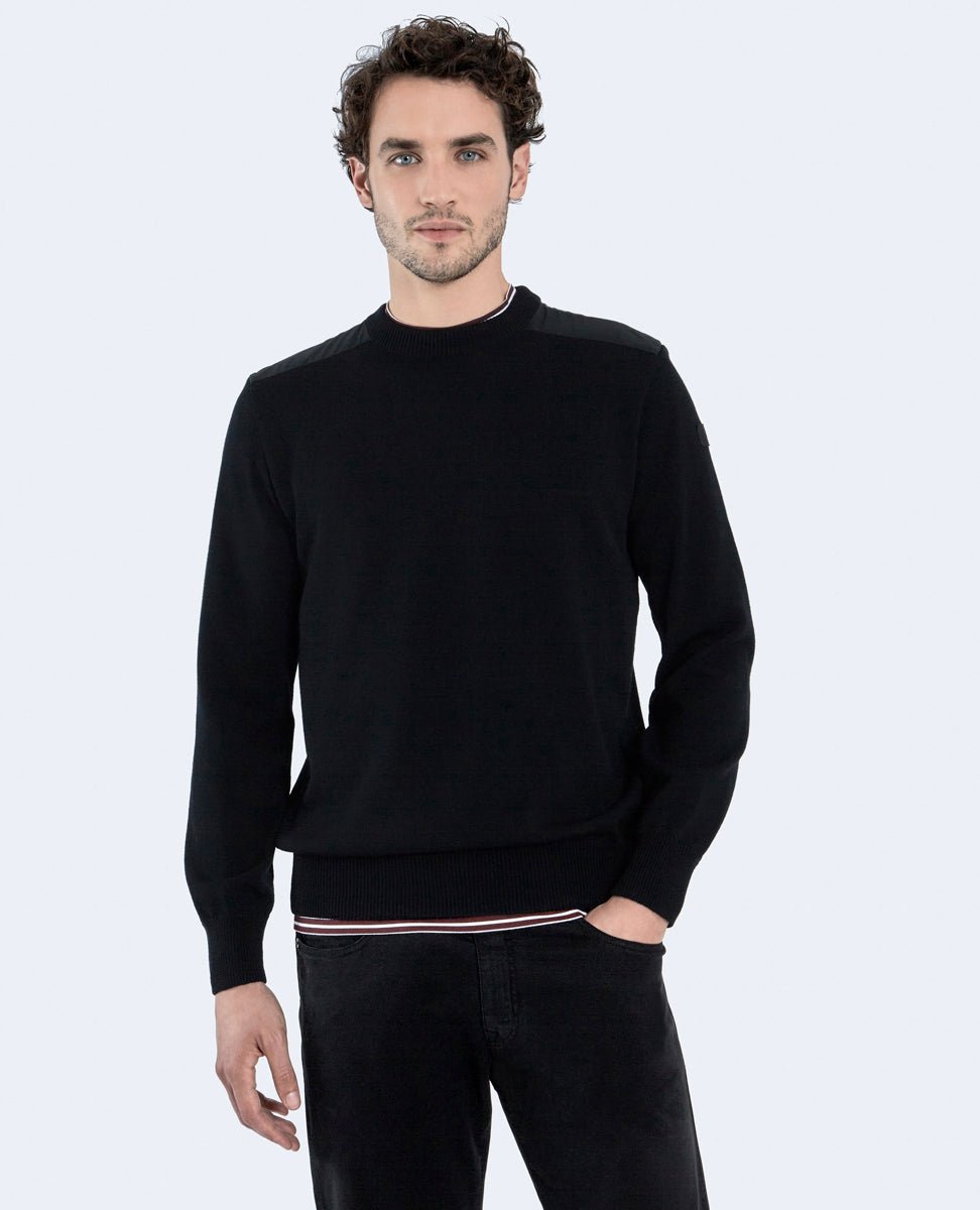 PAUL&SHARK Extrafine Merino Crewknit BLACK - Henry BucksKnitwear46AW230003 - BLCK - M