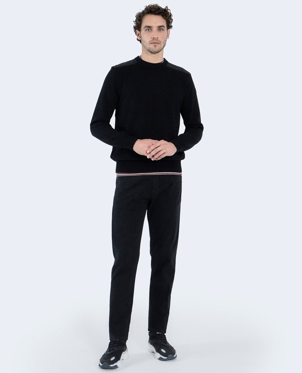 PAUL&SHARK Extrafine Merino Crewknit BLACK - Henry BucksKnitwear46AW230003 - BLCK - M