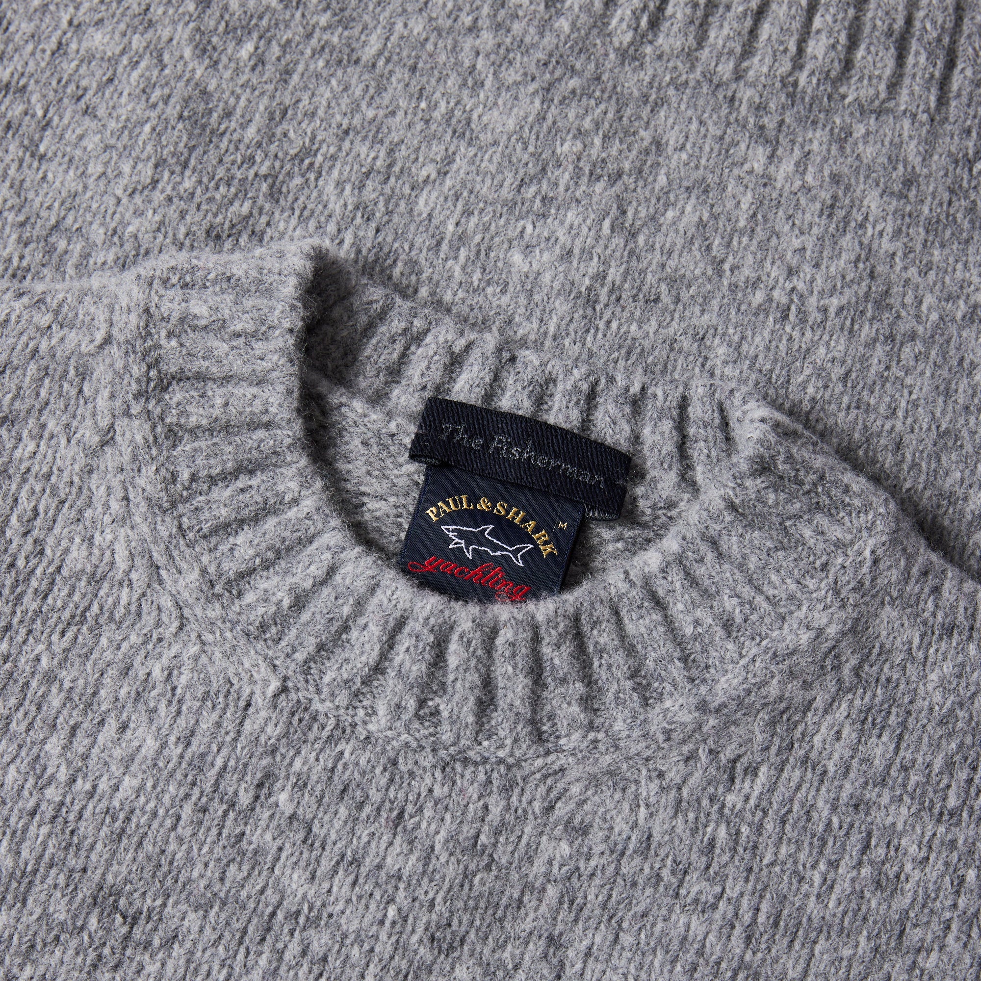 PAUL&SHARK Fisherman Wool Crewknit GREY - Henry BucksKnitwear46AW230004 - GREY - M