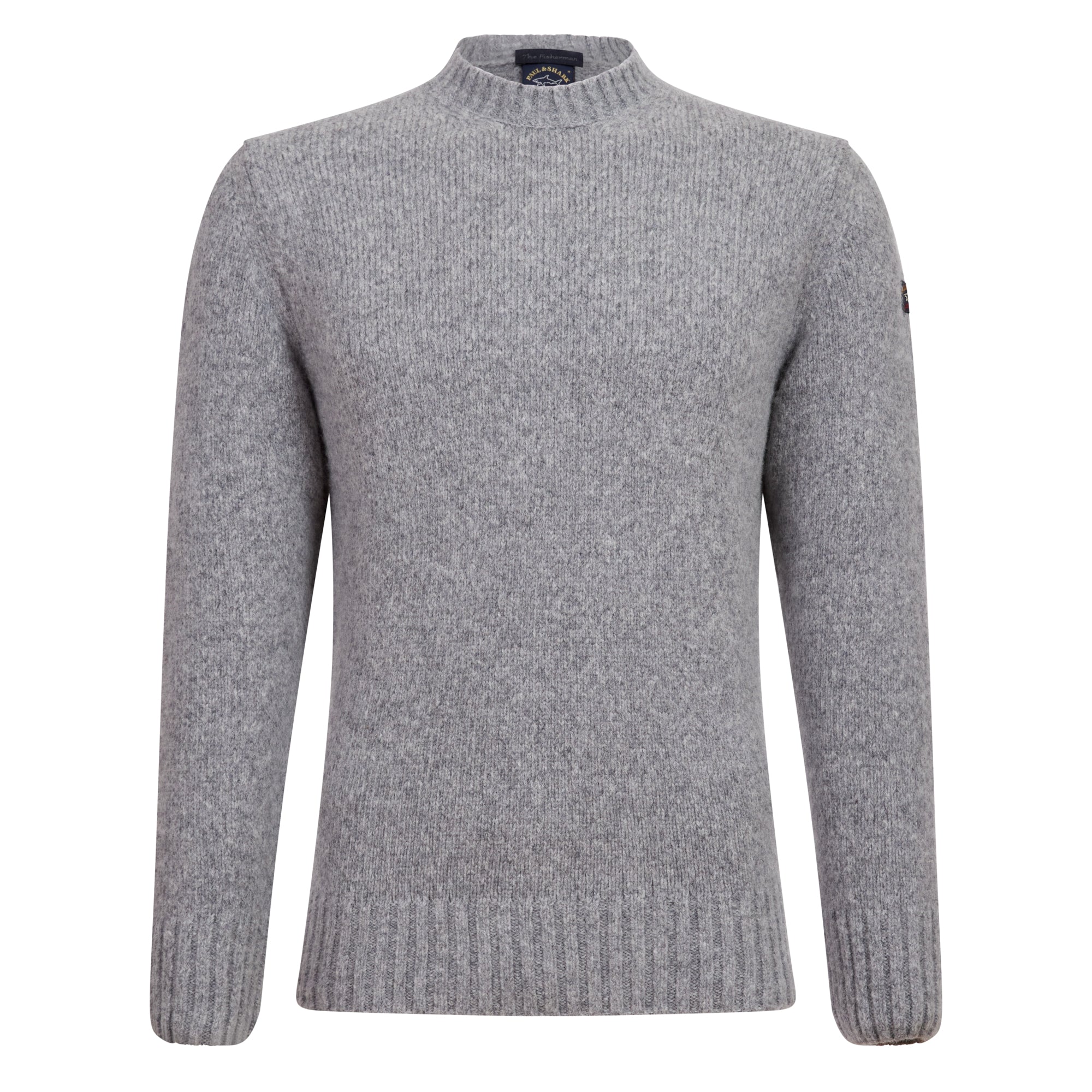 PAUL&SHARK Fisherman Wool Crewknit GREY - Henry BucksKnitwear46AW230004 - GREY - M