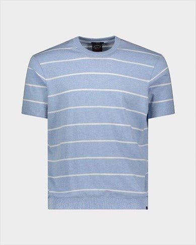 PAUL&SHARK FRESCO Striped Crew S/S T BLUE/WHITE - Henry BucksPolo38SS230025 - BLWT - M