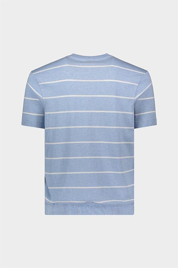 PAUL&SHARK FRESCO Striped Crew S/S T BLUE/WHITE - Henry BucksPolo38SS230025 - BLWT - M