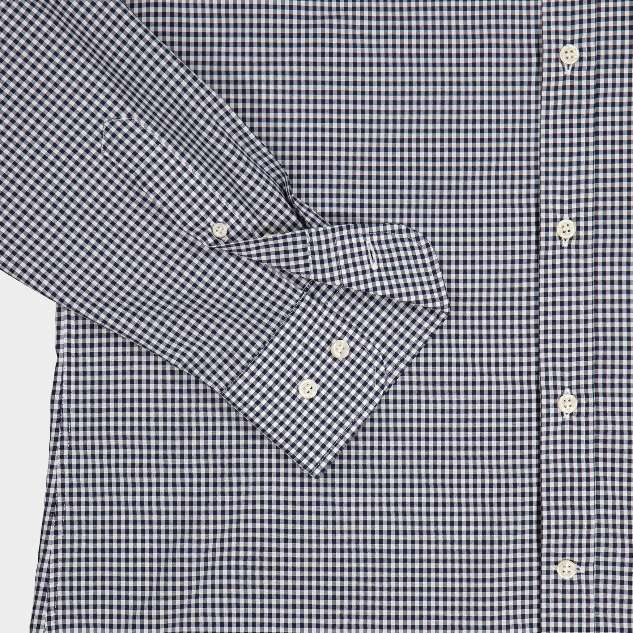 PAUL&SHARK Gingham Shirt NAVY/WHITE - Henry BucksShirts38COP3004 - NVWH - 40