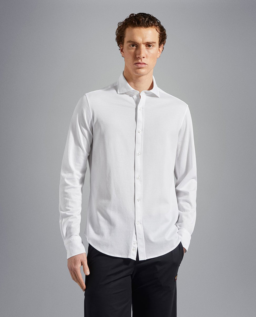 PAUL&SHARK Jersey Pique Knit Shirt WHITE - Henry BucksShirts38SS230037 - WHTE - 40