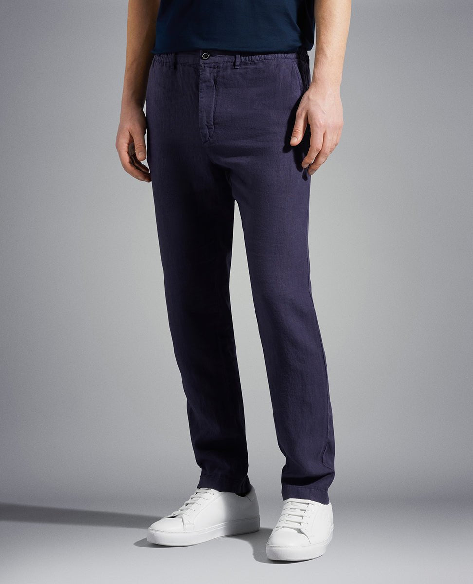 PAUL&SHARK Linen Drawstring Trouser NAVY - Henry BucksChinos38SS230032 - NAVY - 48