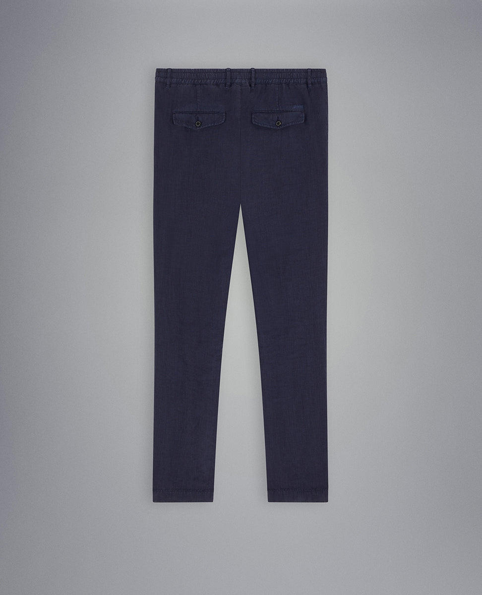 PAUL&SHARK Linen Drawstring Trouser NAVY - Henry BucksChinos38SS230032 - NAVY - 48