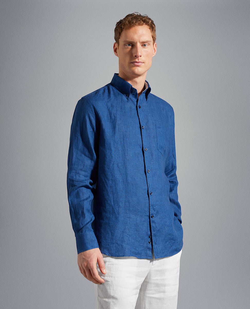 PAUL&SHARK Linen Shirt NAVY - Henry BucksShirts38SS230046 - NAVY - 40