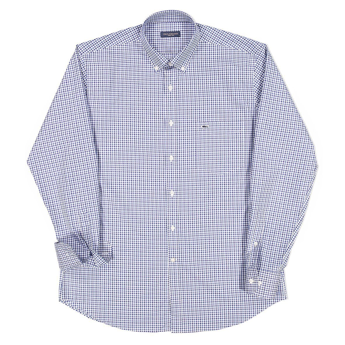 PAUL&SHARK Mini Check Shirt - Henry BucksShirts38COP3007 - NVYBLUWHT - 37