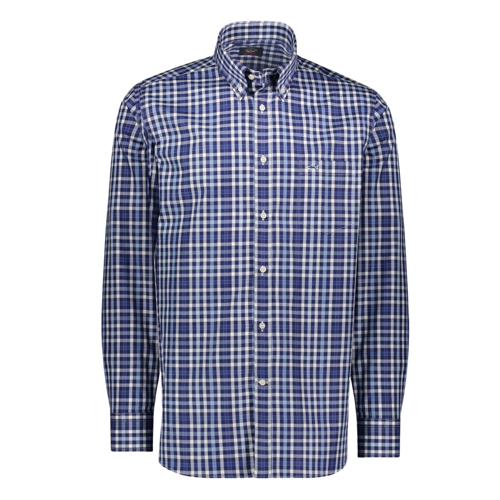 PAUL&SHARK Multi Colour Check Shirt BLUE/NAVY - Henry BucksShirts38COP3009 - BLUNVY - 37