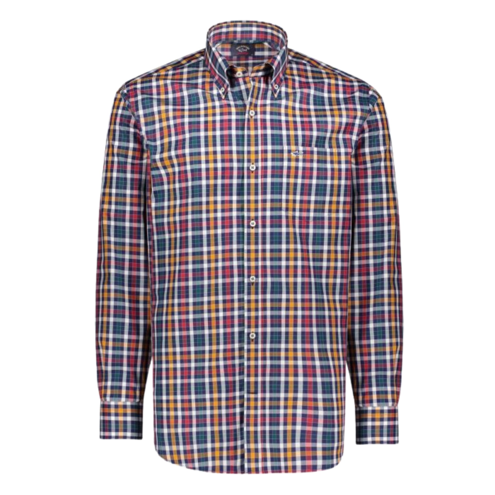 PAUL&SHARK Multi Colour Check Shirt - Henry BucksShirts38COP3009 - NVYRDMLTI - 38