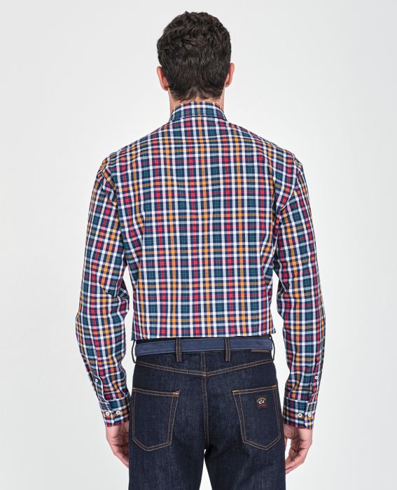 PAUL&SHARK Multi Colour Check Shirt - Henry BucksShirts38COP3009 - NVYRDMLTI - 38