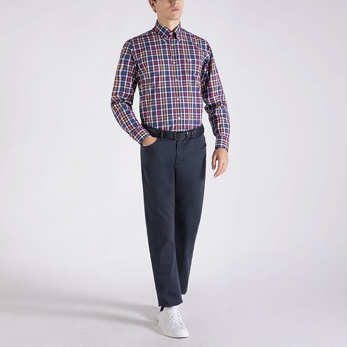 PAUL&SHARK Multi Colour Check Shirt - Henry BucksShirts38COP3009 - NVYRDMLTI - 38