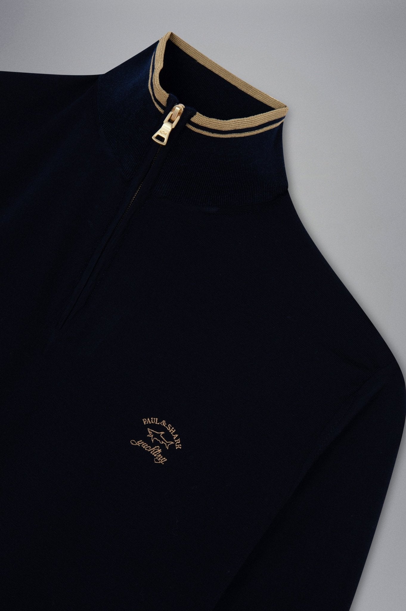 PAUL&SHARK X Beaufront 1/4 Zip Crewknit NAVY - Henry BucksKnitwear46AW240029 - NAVY - M