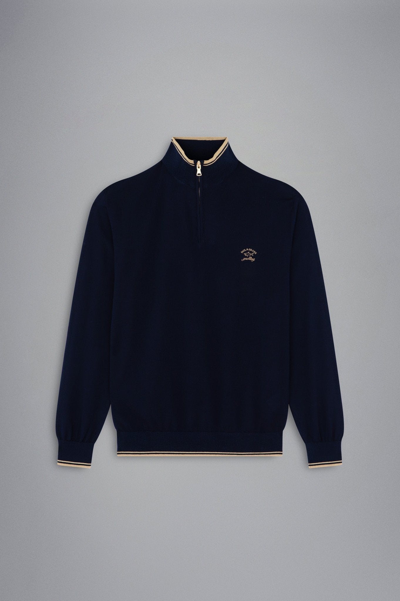 PAUL&SHARK X Beaufront 1/4 Zip Crewknit NAVY - Henry BucksKnitwear46AW240029 - NAVY - M