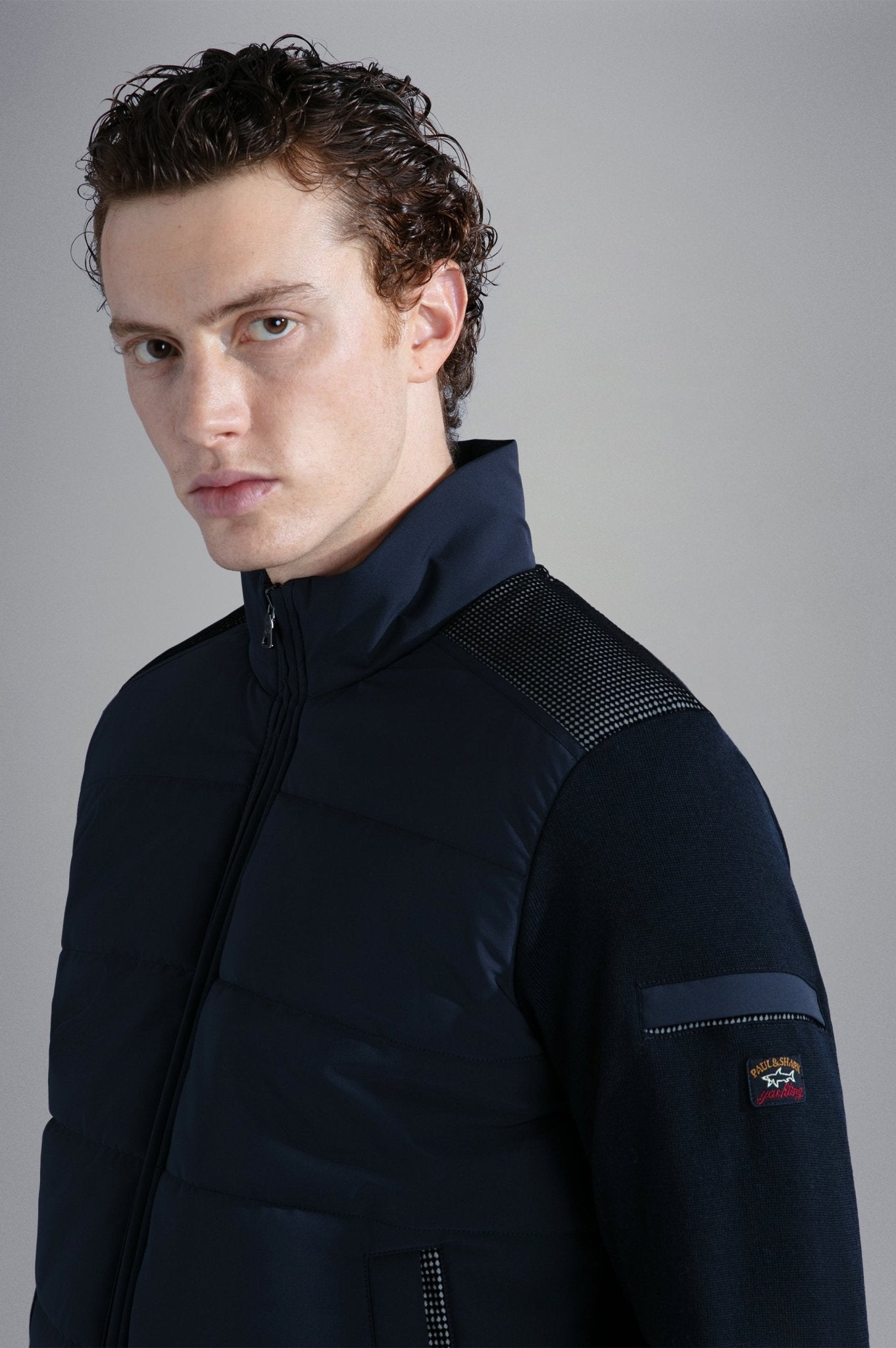 PAUL&SHARK X Cooltech Hybrid Jacket NAVY/BLACK - Henry BucksCasual Jackets38AW240034 - NAVYBLACK - M