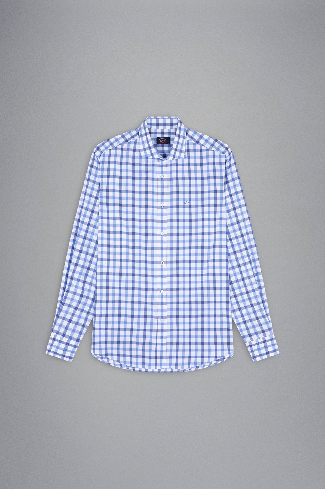 PAUL&SHARK X Long Sleeve Twill Check Shirt NAVY/WHITE/BLUE - Henry BucksShirts38AW240045 - NVWHBLU - 40