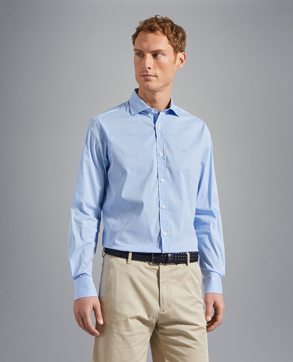 P&S COTTON STRETCH SHIRT SKY - Henry BucksShirts38COP3080 - SKY - 38