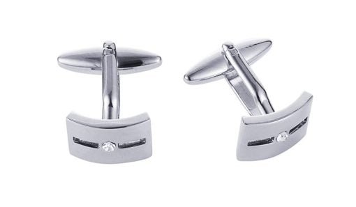 Rhodium Plated Crystal Cufflinks - Henry BucksCufflinks52AW230117