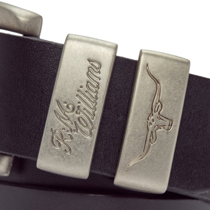 R.M. WILLIAMS Solid Hide Belt BLACK (*IN - STORE ONLY) - Henry BucksBelts68SS230038 - BLCK - 34"