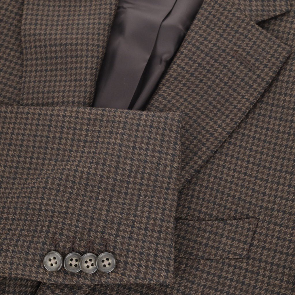 Sartorial Edge Rogna Houndstooth Wool Blazer CHOCOLATE - Henry Bucks