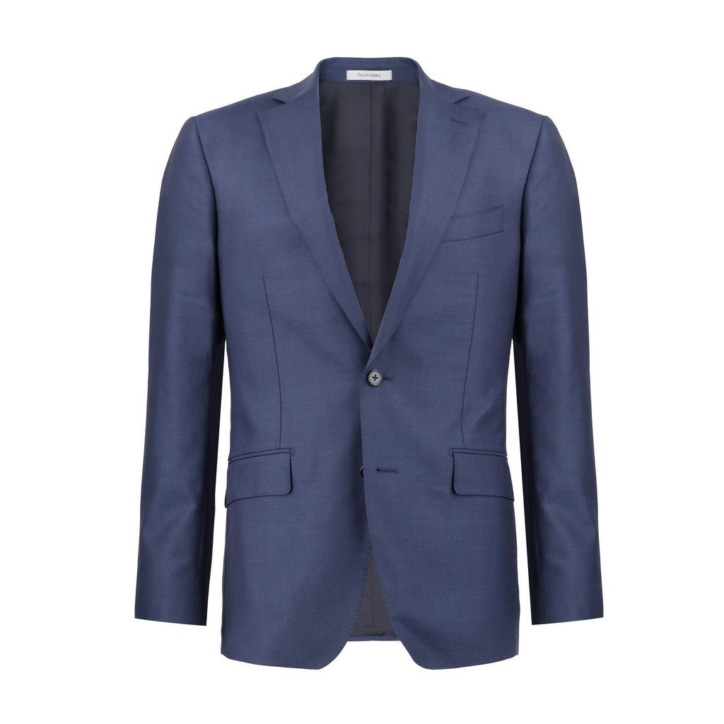 SARTORIAL EDGE VBC S150's Wool Slim Fit Suit MID NAVY - Henry Bucks