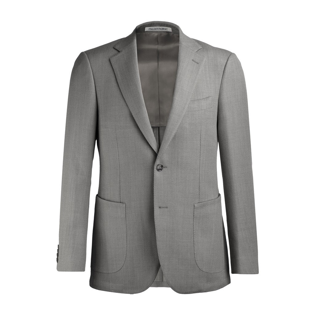 SARTORIAL EDGE Wool Casual Single Breasted Blazer GREY REG - Henry Bucks