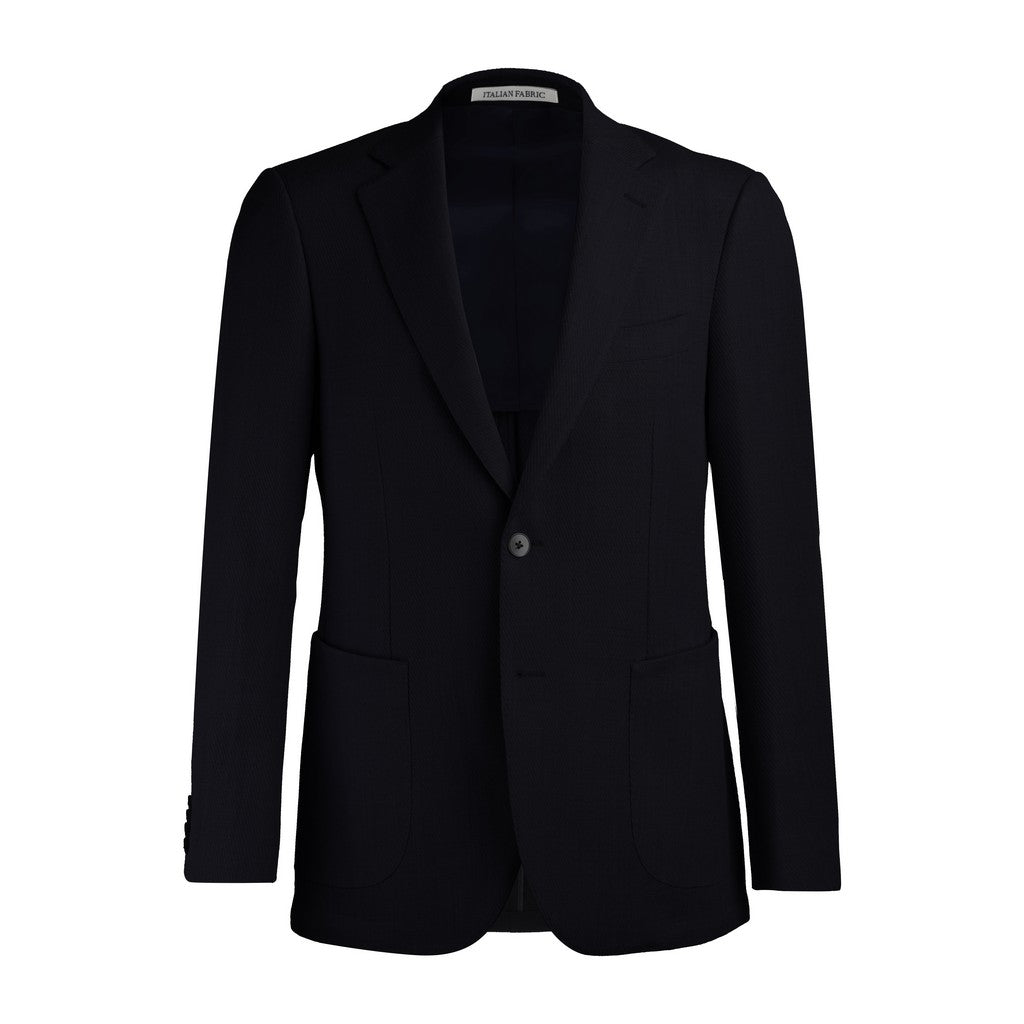 SARTORIAL EDGE Wool Casual Single Breasted Blazer NAVY REG - Henry Bucks