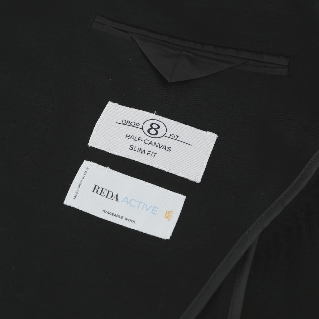 SARTORIAL EDGE Wool Edge Slim Notch Blazer BLACK - Henry Bucks