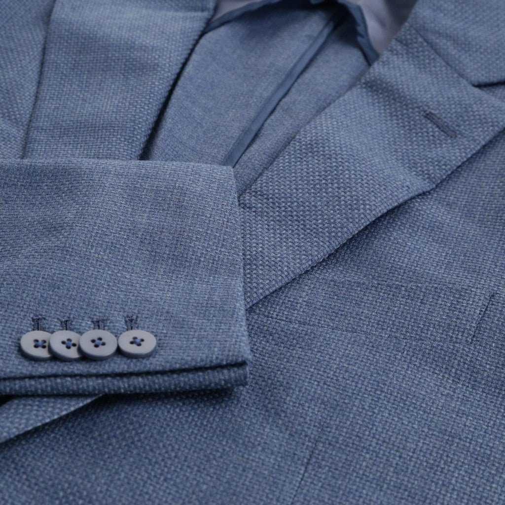 SARTORIAL EDGE Wool Edge Slim Notch Blazer BLUE - Henry Bucks
