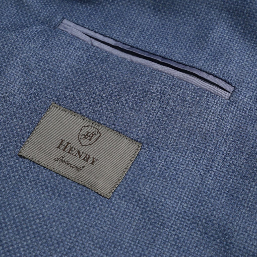SARTORIAL EDGE Wool Edge Slim Notch Blazer BLUE - Henry Bucks